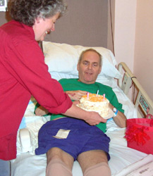 John's birthday cake at the hospital (5/20/03)