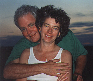 John and Lucinda at Shelby's ranch during sunset