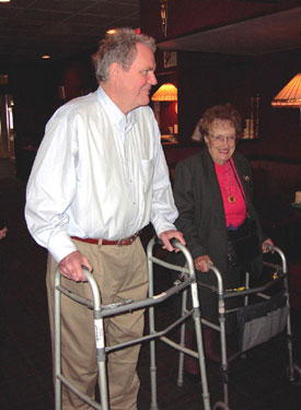 John with Lucinda's grandmother Dorothy at her 95th BDay party